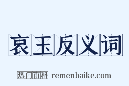 哀玉反义词是什么意思的图片